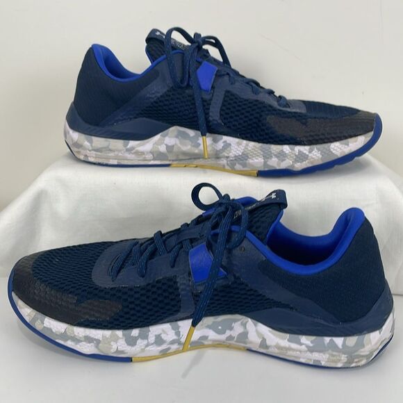 Under Armour Project Rock BSR 2 Marble Academy Men’s 11 Blue Athletic Sneakers - Picture 4 of 8